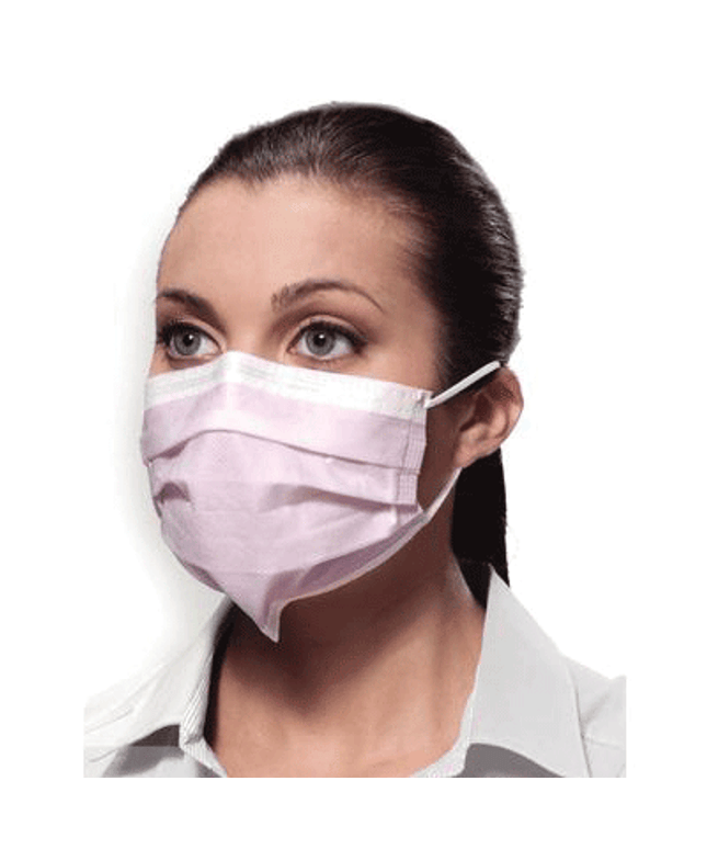 Crosstex - SecureFit Earloop Masks Pink 50/Bx