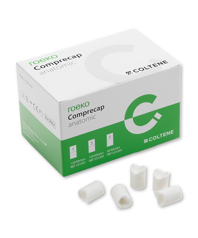 Coltene - Roeko Comprecap Anatomic, #3 Medium 10 mm. Package of 120 Compression Caps