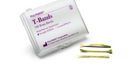 Pulpdent - T-Bands Brass Straight Assorted 100/Box