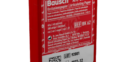 Bausch - Articulating Paper Pre-Cut 200 Strips Red