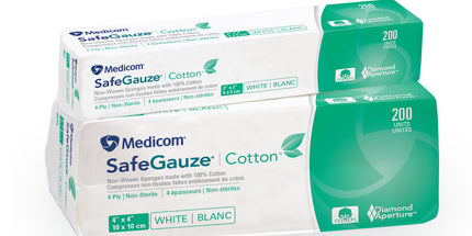 Medicom - SafeGauze Cotton Non-Woven Sponge N/S 4x4 4-Ply 2000/Case