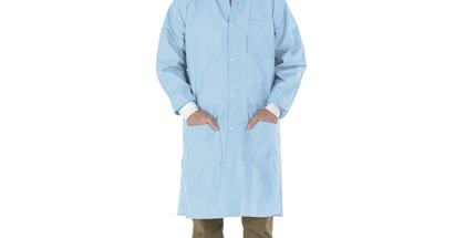 Medicom - SafeWear Hi-Perform Lab Coat Soft Blue X-Large 12/Pk