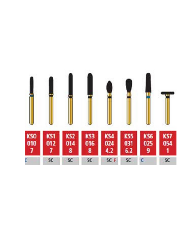 Coltene - Alpen Ks Shapes 5Pk, Coarse Grit Black