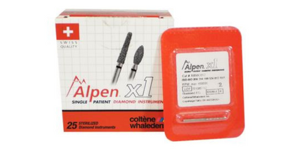 Coltene - Alpen x1 FG #881.009 Coarse Grit, Round End Cylinder 25/Pk
