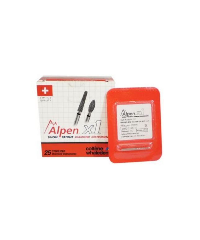 Coltene - Alpen x1 FG #881.009 Coarse Grit, Round End Cylinder 25/Pk