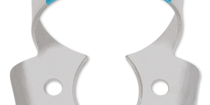 Coltene - Hygenic Fiesta Color Coded Clamps. #7 (light blue) winged metal dam clamp. Flat