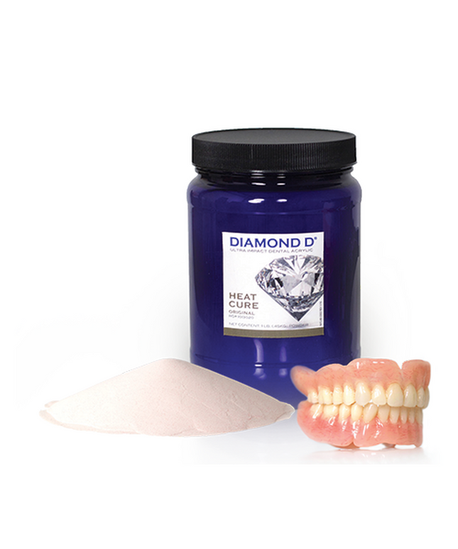 Keystone - Diamond D Ultra Impact Acrylic, Heat Cure, Original Shade (pink), 1 pound