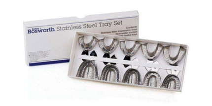 Keystone - Bosworth Set of 8 - Edentulous Perforated Full-Arch Stainless Steel Impression