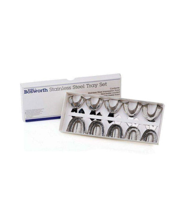 Keystone - Bosworth Set of 8 - Edentulous Perforated Full-Arch Stainless Steel Impression