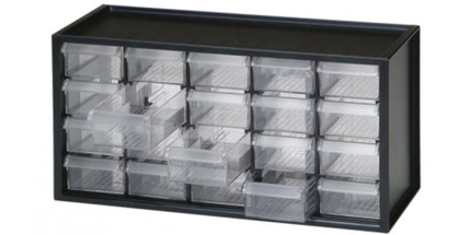 Plasdent - 20-Drawer Unit Black Frame