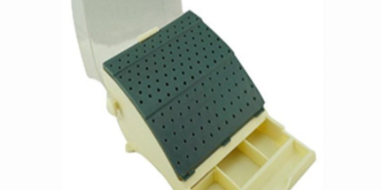 Plasdent - Large Bur Station W/Lid 87 Fg/Ra And 55Fg, Ivory