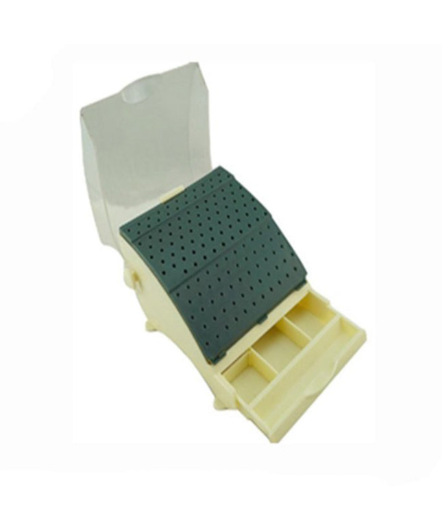 Plasdent - Large Bur Station W/Lid 87 Fg/Ra And 55Fg, Ivory