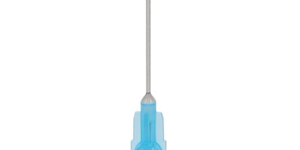 Plasdent - Monovac Irrigator Tips 23Ga, Blue, 100Pcs/Box Side Vented, Monoject Style