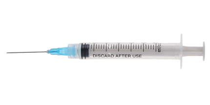 Plasdent - Pre-Tipped Irrigator Syringe 3Cc, 23Ga, 100Pcs/Box Side Vented, Monoject Style