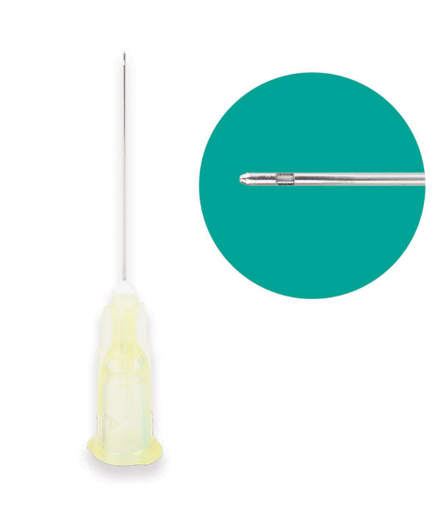 Plasdent - Probevac Irrigator Tips 27Ga, Yellow, 100Pcs/Box Close End, Max-I-Probe Style
