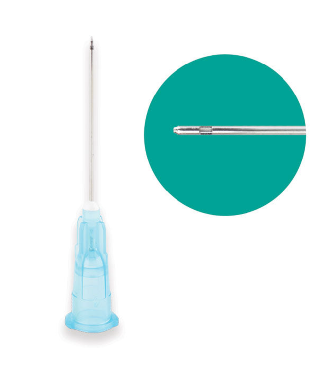 Plasdent - Probevac Irrigator Tips Int-P23 23Ga, Blue, 100Pcs/Box Close End, Max-I-Probe Style