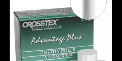 Crosstex - Advantage Plus 1.50" x .375" (#2 medium) Non-Sterile Cotton Roll, 2000/Bx