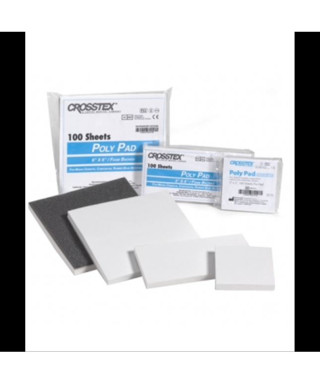 Crosstex - 3" x 6" (8cm x 15cm) Poly Mixing Pad. Extra heavy with a high poly 100/Sheets