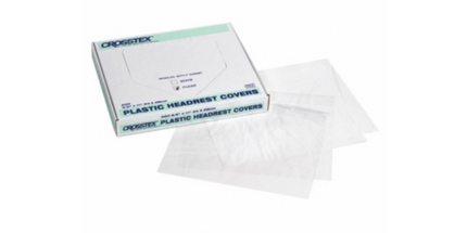 Crosstex - 9.5" x 14" Clear Plastic Headrest Covers. Manufactured from clear