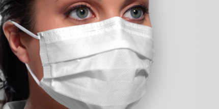 Crosstex - SecureFit Ultra Sensitive FogFree Earloop Masks 40/Box White - Level-3