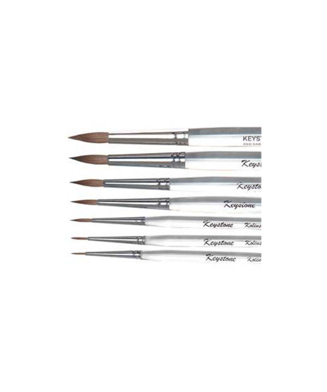 Keystone - Kolinsky Ceramist Brush, #4, Made with all natural high quality