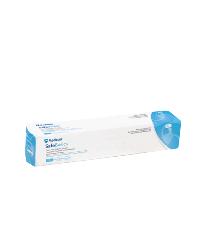 Medicom - Medicom 2" x 2" 8-ply Non-Sterile, Exodontia Cotton-Filled Gauze Sponge 5000/Case