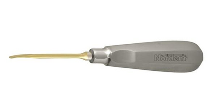 Nordent - 3 mm Curved, Titanium Nitride Coated Luxating Elevator with Stainless