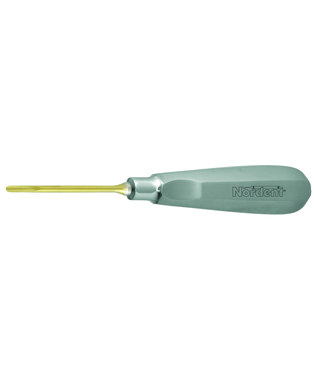 Nordent - 3 mm Straight, Titanium Nitride Coated Luxating Elevator with Stainless
