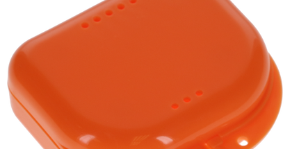 Plasdent - Chroma Retainer Box - Orange Yellow, 3-1/8"W x 3"L x 1"H, Package of 12 Boxes