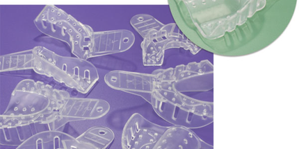 Plasdent - Excellent Crystal Impression Trays - #3 Medium Upper Arch - Perforated, Clear