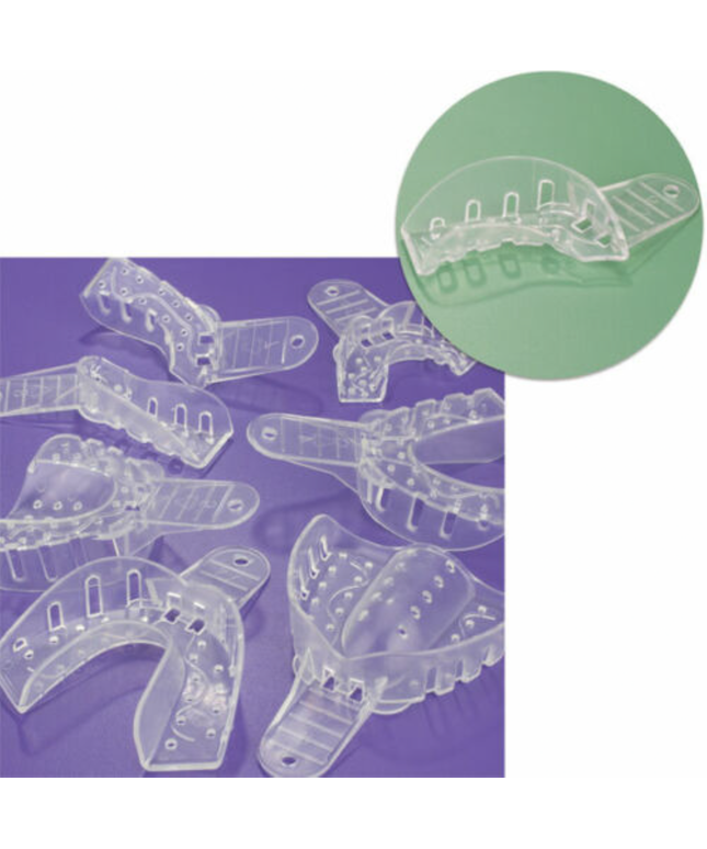 Plasdent - Excellent Crystal Impression Trays - #8 Upper Left/Lower Right - Perforated