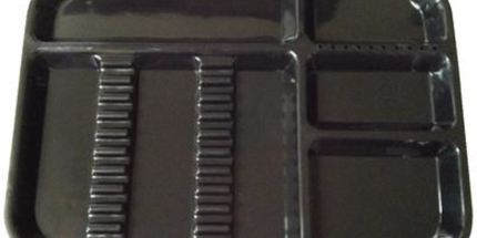 Plasdent - Flat Tray, Size F (Mini) - Pastel Sand , Plastic, 9-5/8" x 6-5/8" x