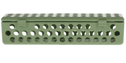 Plasdent - Instrument Steri Container - Green, 8" x 1-3/4" x 1-34", with Snap
