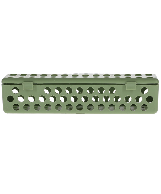 Plasdent - Instrument Steri Container - Green, 8" x 1-3/4" x 1-34", with Snap