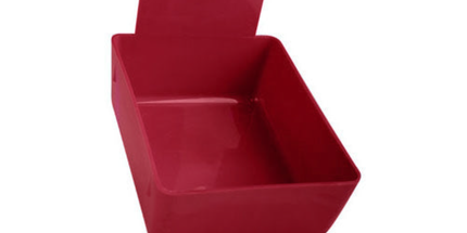 Plasdent - Lab Pan - Flame Plastic Pan with Metal Clip, 7-1/16" x 5-5/8" x