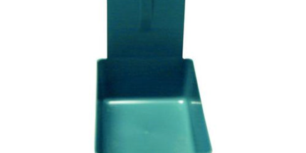 Plasdent - Lab Pan - Teal Plastic Pan with Metal Clip, 7-1/16" x 5-5/8" x