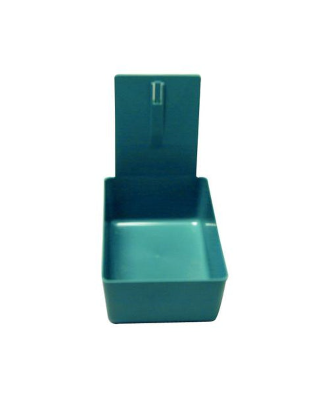 Plasdent - Lab Pan - Teal Plastic Pan with Metal Clip, 7-1/16" x 5-5/8" x
