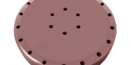 Plasdent - Large Round Bur Block - Mauve, Magnetic, 28 Burs Capacity, Diameter 2