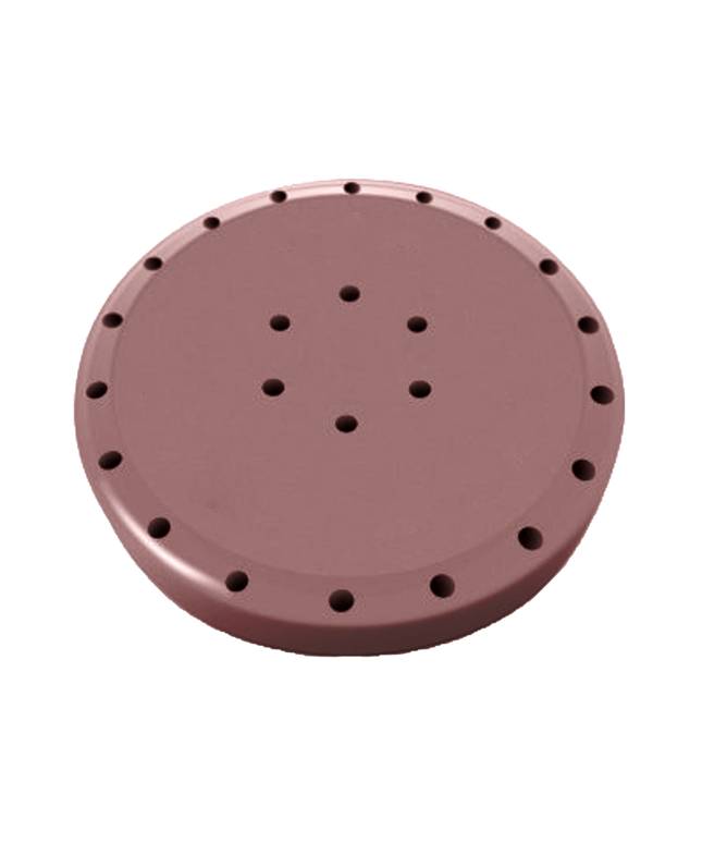 Plasdent - Large Round Bur Block - Mauve, Magnetic, 28 Burs Capacity, Diameter 2