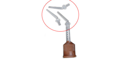Plasdent - LONG style, Clear intra-oral tips for temporary cement, Bag of 100