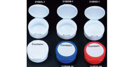 Plasdent - Medium White Round Boxes, 1 1/2" Diameter x 1/2" Inner Depth, Plastic