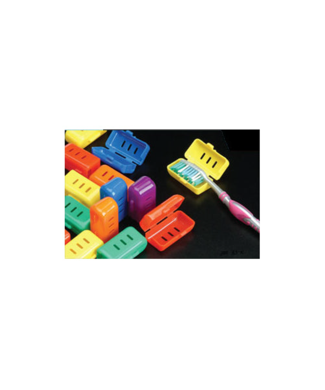 Plasdent - One Size Fits All Toothbrush Covers, features a back hinge