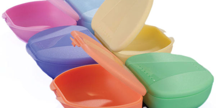 Plasdent - Retainer Boxes - Solid Tropical Colors 12/Box. Feature precise snap