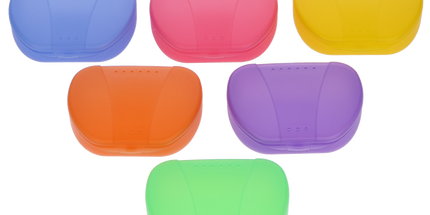 Plasdent - Retainer Boxes - Translucent Tropical Colors 12/Box. Feature precise