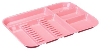 Plasdent - Set-up Tray Divided Size B (Ritter) - Neon Pink, Plastic, 13-1/2" x