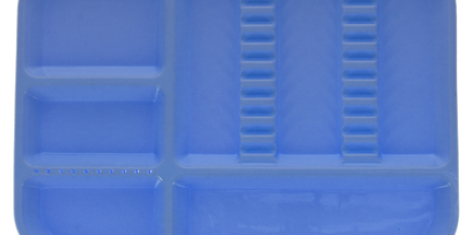 Plasdent - Set-up Tray Divided Size B (Ritter) - Pastel Baby Blue, Plastic