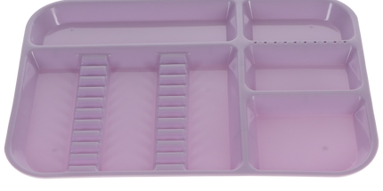 Plasdent - Set-up Tray Divided Size B (Ritter) - Pastel Lilac, Plastic, 13-1/2" X