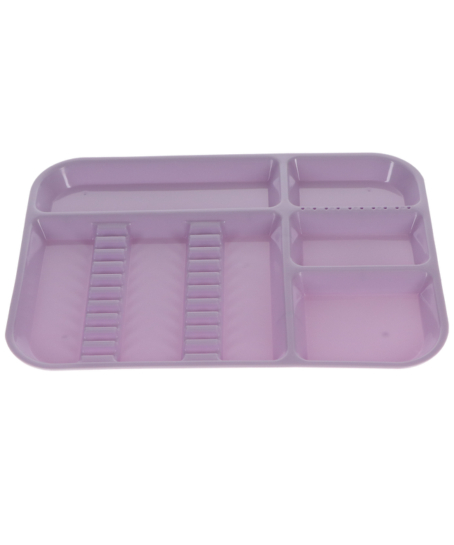 Plasdent - Set-up Tray Divided Size B (Ritter) - Pastel Lilac, Plastic, 13-1/2" X