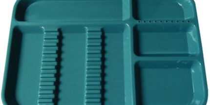 Plasdent - Set-up Tray Divided Size B (Ritter) - Teal, Plastic, 13-1/2" X 9-5/8"