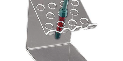 Plasdent - Small Composite Material Organizer - Clear, 14 syringe capacity, 4" W